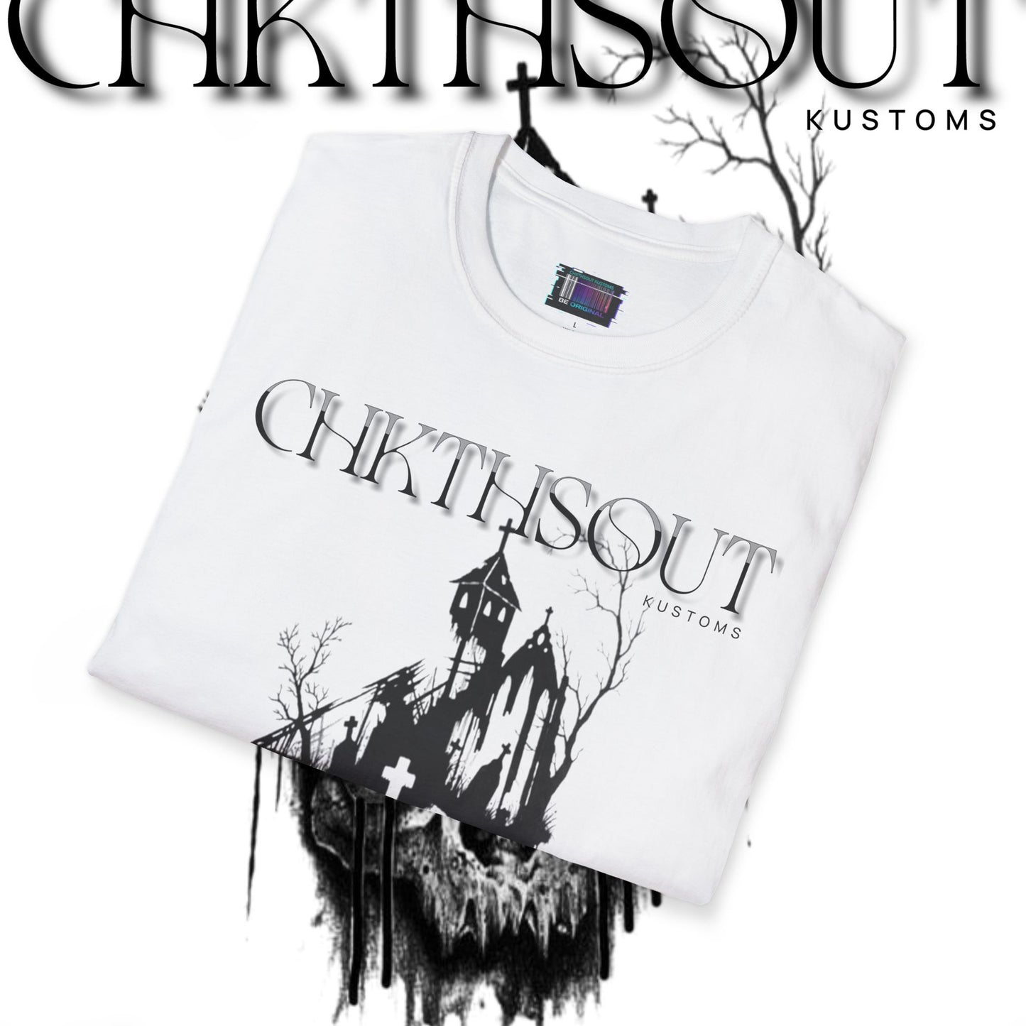Chilling Haunted House Graphic Tee for Spooky Vibes