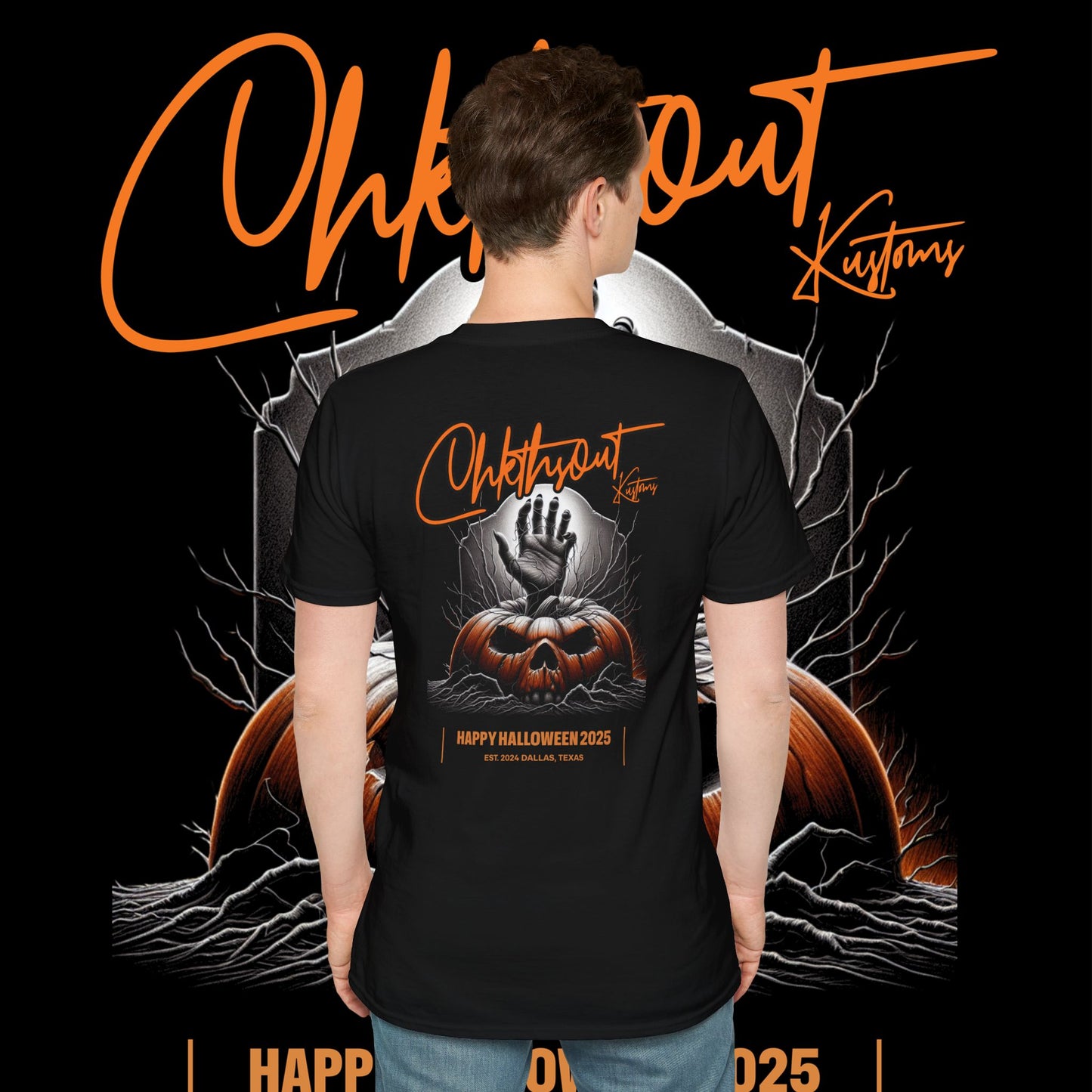 Chkthsout Kustoms Halloween-Themed T-Shirt