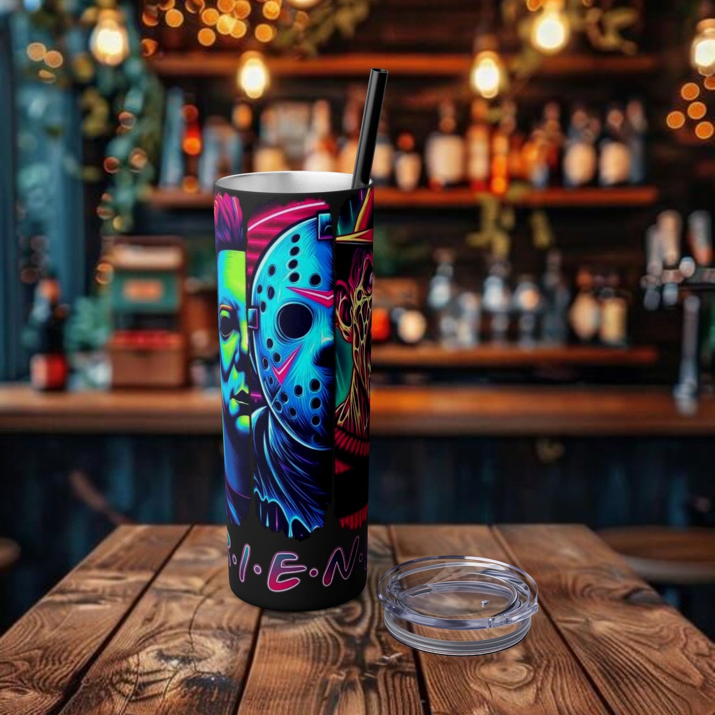 Halloween (Friends) Design Tumbler with Straw