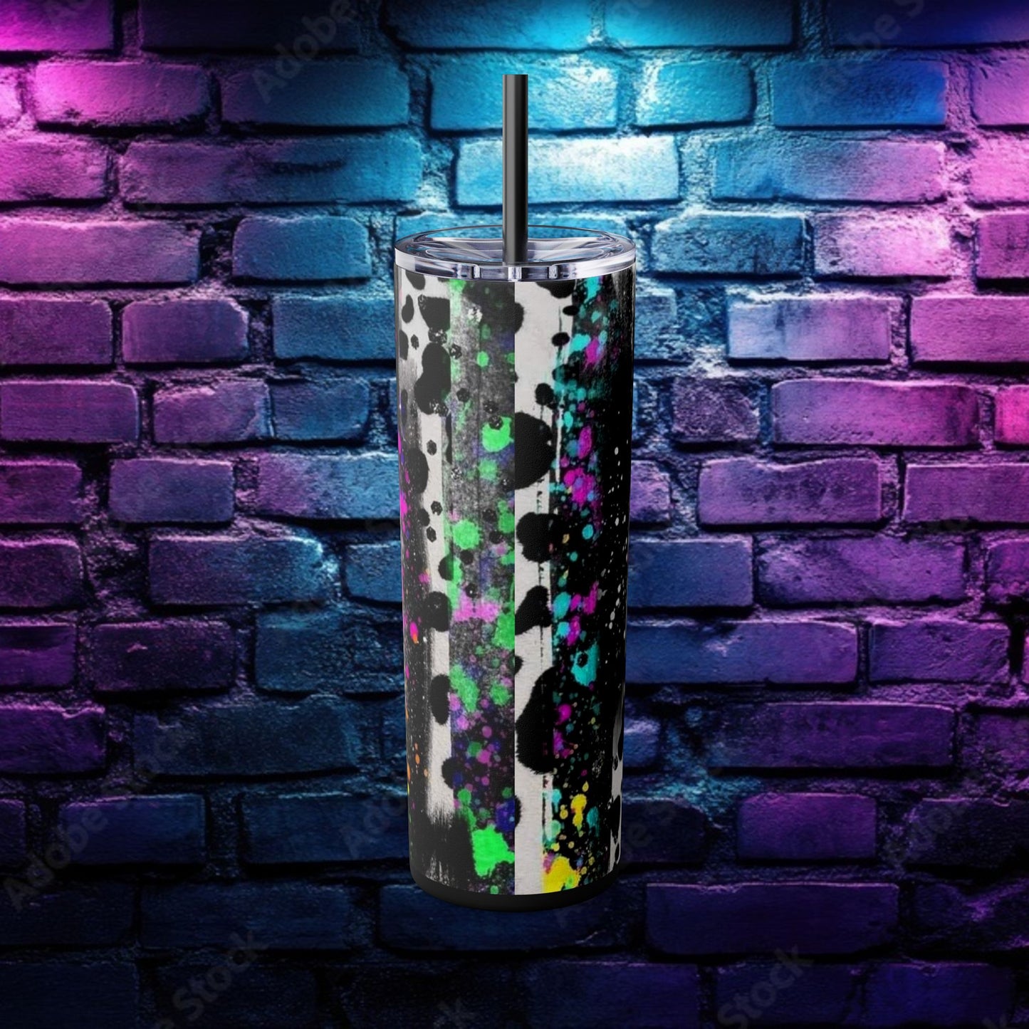 Funny Cow Tumbler with Straw - 20oz Resting Bitchface Design