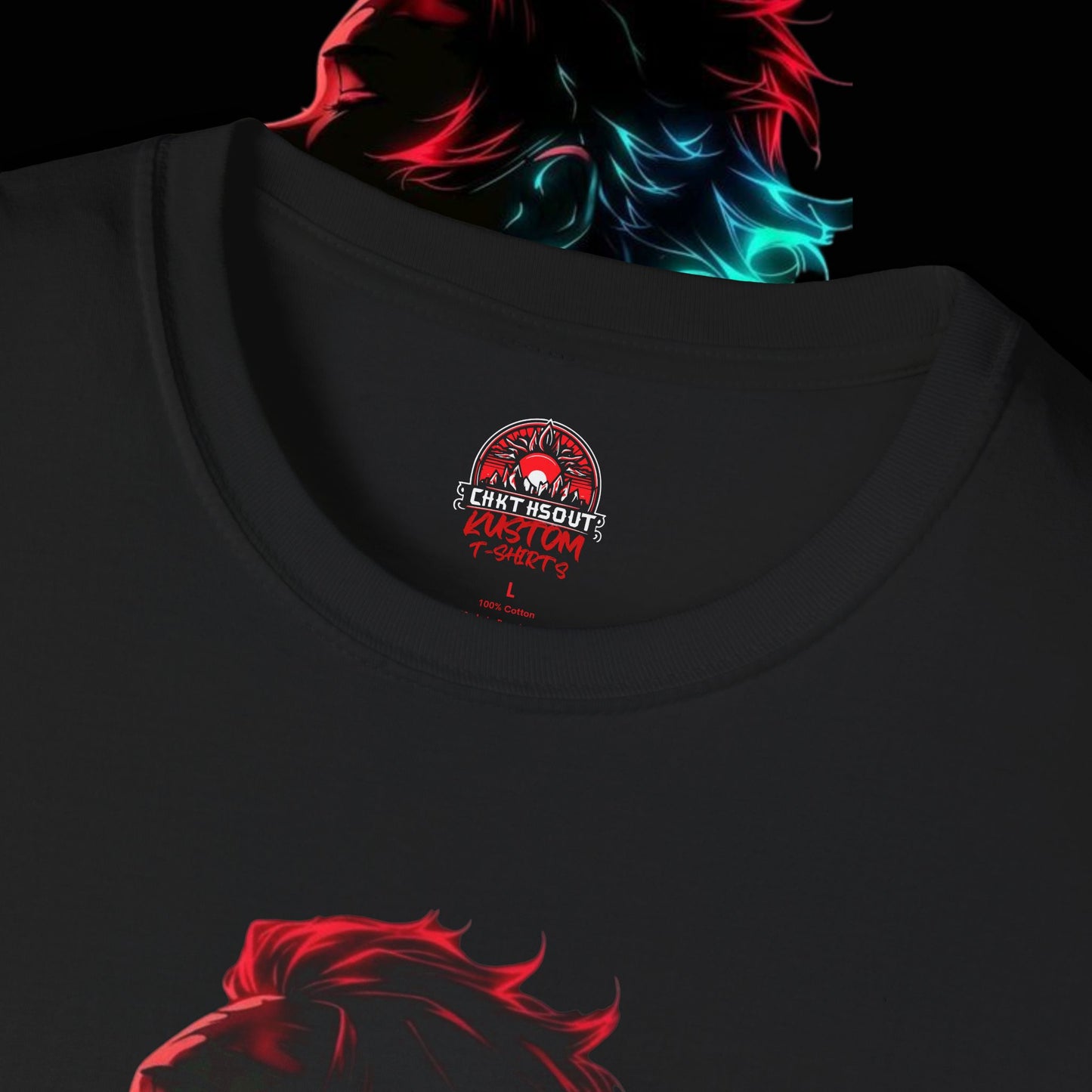 Neon Tanjiro Anime T-Shirt - Unique Graphic Tee for Fans