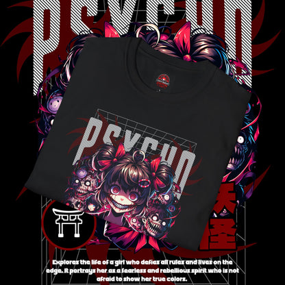 Psycho Vibes T-Shirt - Bold Graphic Tee for Fearless Spirit
