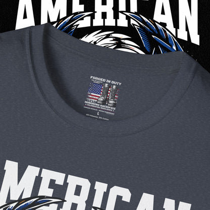 Patriotic T-Shirt for Independence Day, July 4th Celebration, Veteran's Day Gift, USA Eagle Tee, Land of the Free Apparel