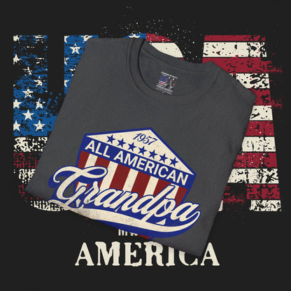 All American Grandpa T-Shirt, Patriotic Tee, USA Pride Shirt, Father's Day Gift, Independence Day Apparel