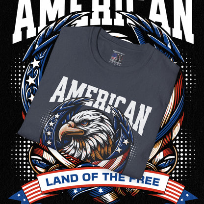 Patriotic T-Shirt for Independence Day, July 4th Celebration, Veteran's Day Gift, USA Eagle Tee, Land of the Free Apparel