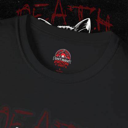 Death Metal Cat T-Shirt - Edgy Graphic Tee for Music Lovers