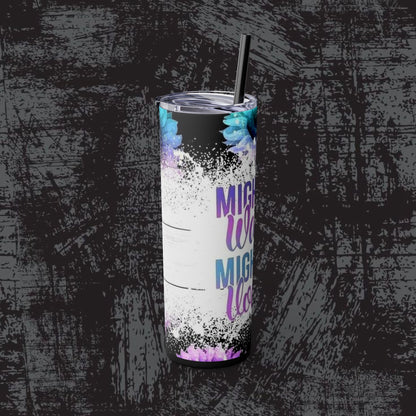 Skinny Tumbler with Straw - "Might Be Water, Might Be Vodka" - 20oz Travel Mug