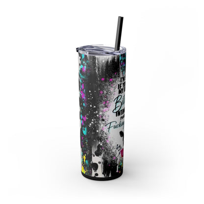 Funny Cow Tumbler with Straw - 20oz Resting Bitchface Design