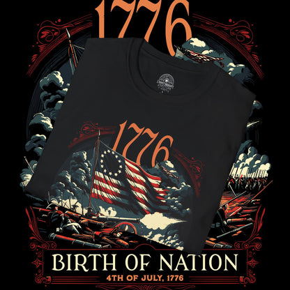 Vintage 1776 Birth of Nation T-Shirt | Patriotic Gift, Independence Day Apparel, History Lover's Shirt, Unique