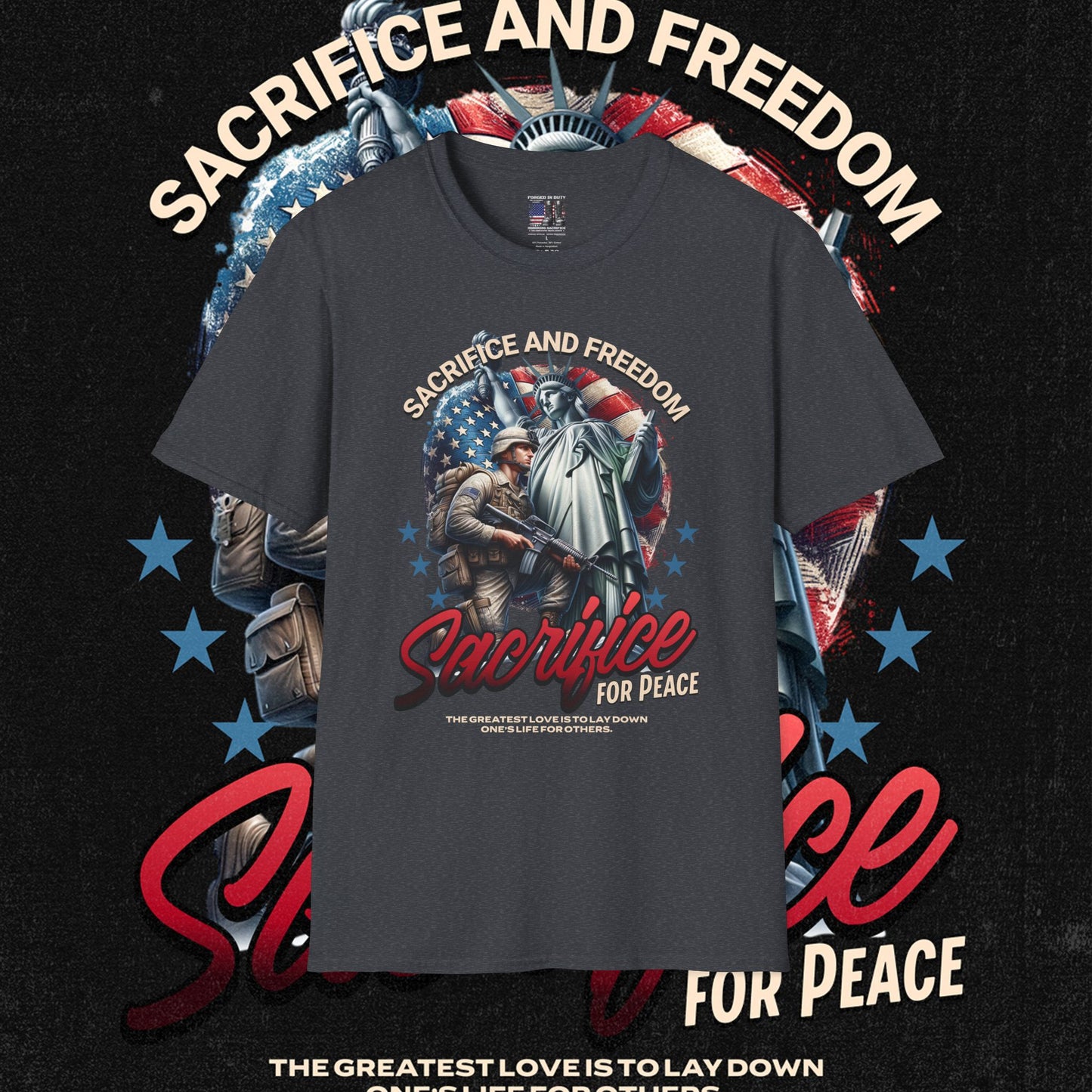 Patriotic Graphic T-Shirt for Freedom Lovers, Memorial Day Tee, Fourth of July Shirt, Veteran's Day Gift