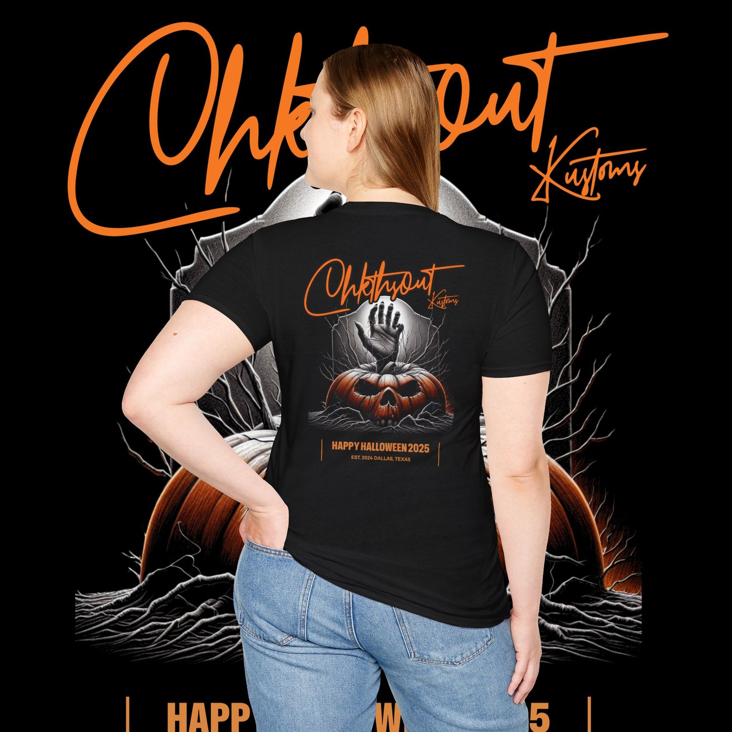 Chkthsout Kustoms Halloween-Themed T-Shirt