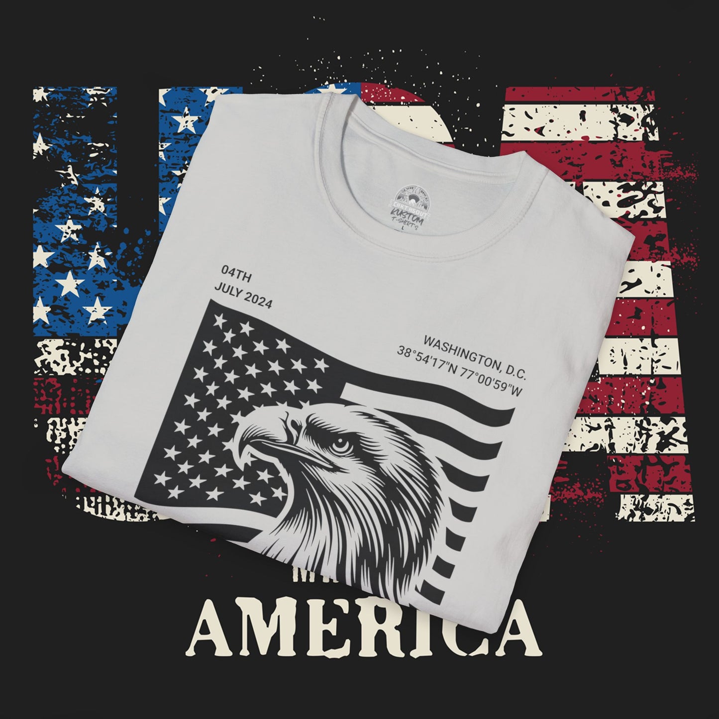 Independence Day T-Shirt, Patriotic Tees for July 4th, Casual Summer Style, USA Pride Apparel, Eagle Graphic Tee
