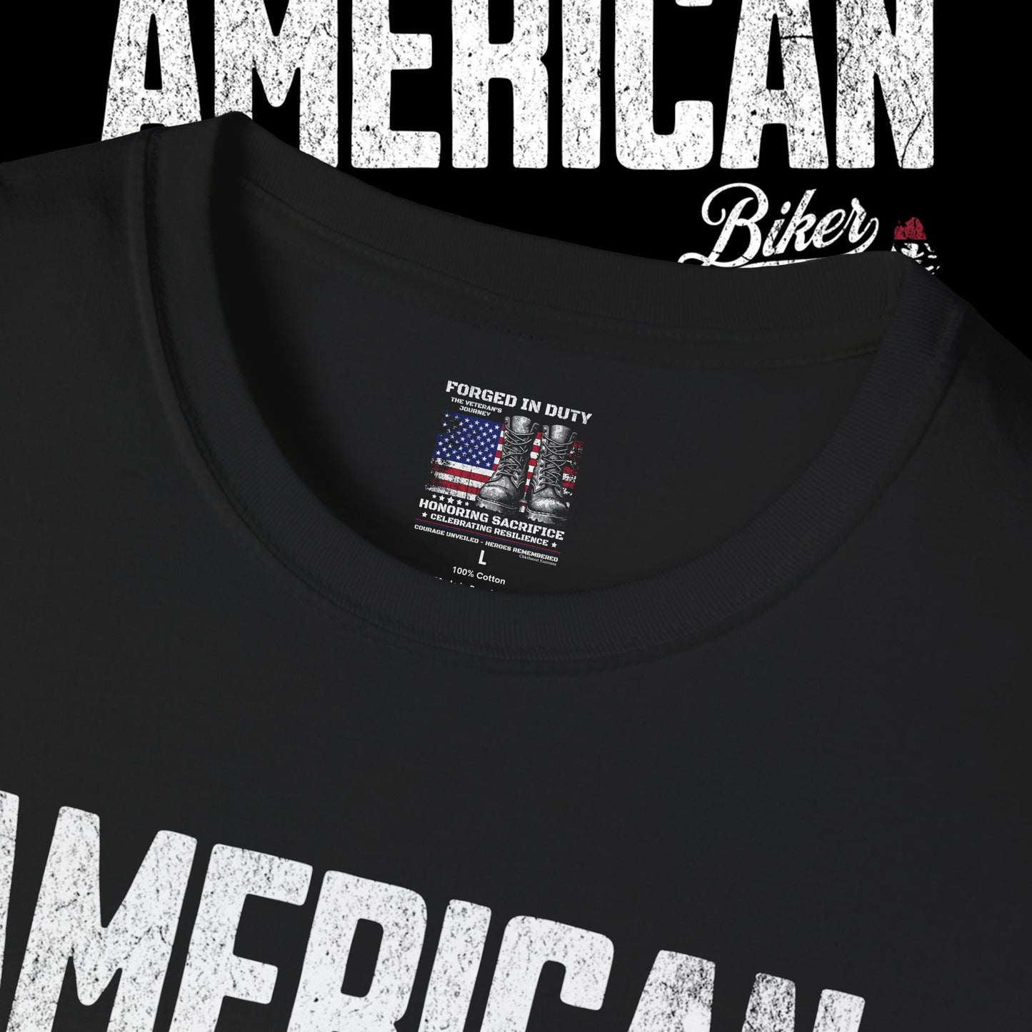 American Biker T-Shirt, Born to Ride Tee, Motorcycle Enthusiast