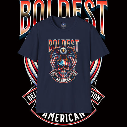 Boldest American T-Shirt - Edgy Graphic Tee, Perfect for Casual Outings, Gifting, and Celebratory Events