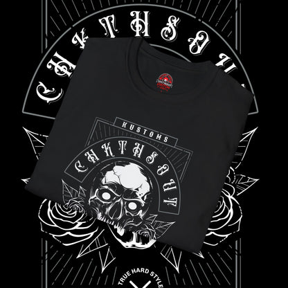 Black Skull & Roses T-Shirt - Edgy Streetwear Style