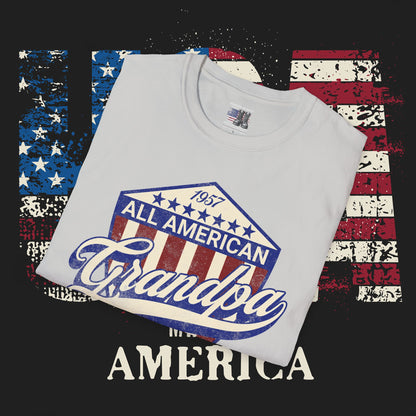 All American Grandpa T-Shirt, Patriotic Tee, USA Pride Shirt, Father's Day Gift, Independence Day Apparel