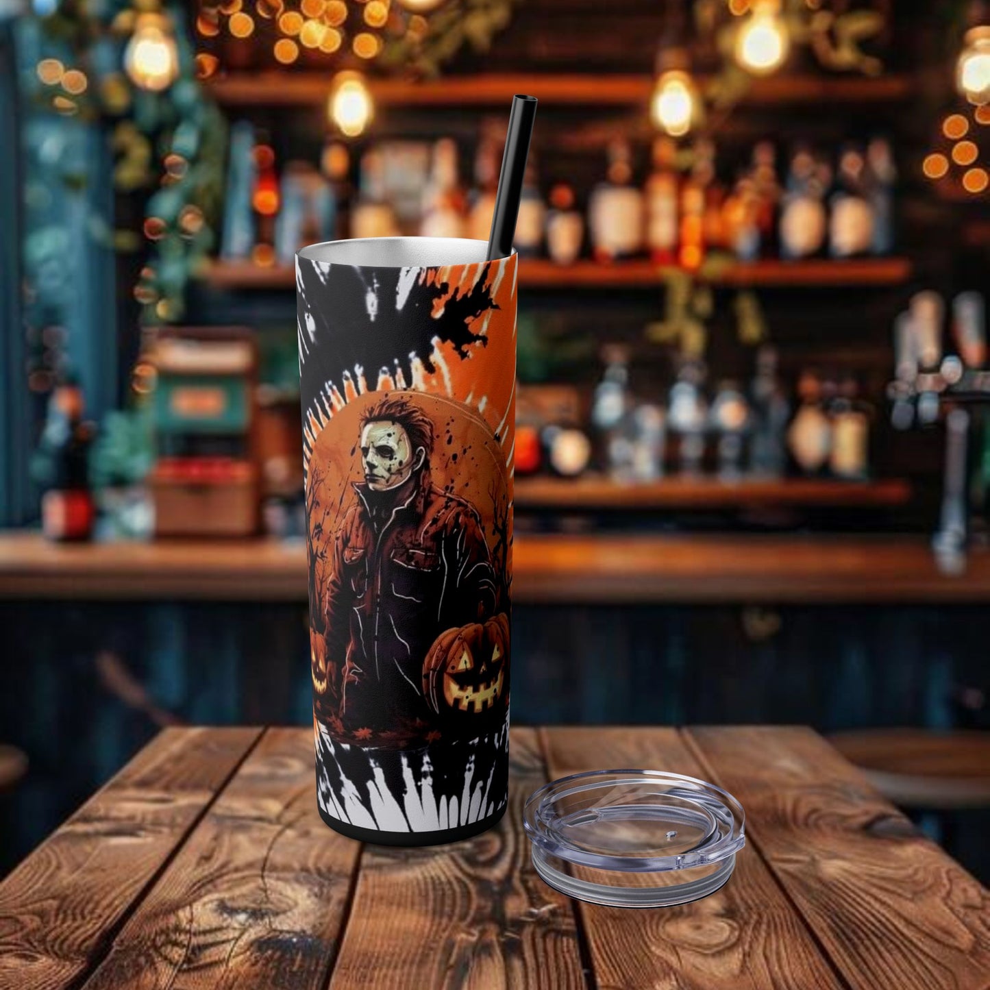 Halloween (Michael Myers) Design Tumbler with Straw