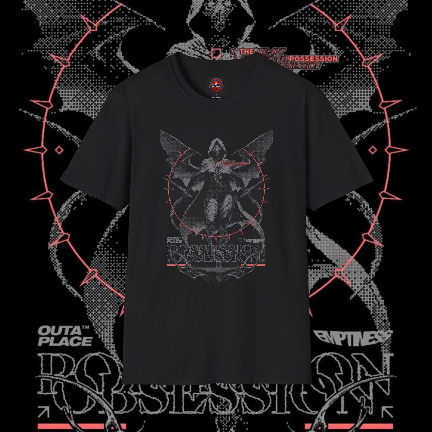 Dark Fantasy Possession Graphic Design Black T-Shirt