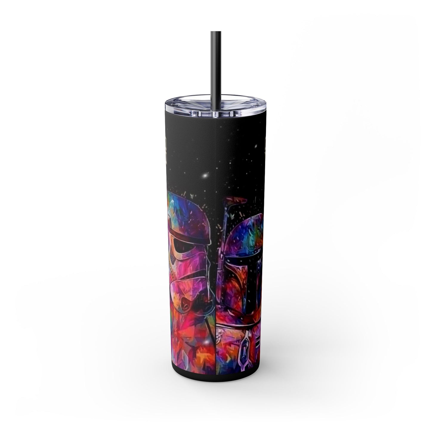 Star Wars Themed Skinny Tumbler with Straw - 20oz, Perfect for Fans and Collectors