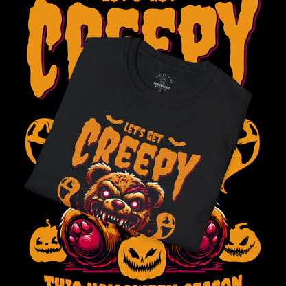 Chkthsout Kustoms Halloween Creepy T-Shirt, Pumpkin Design