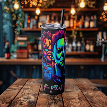 Halloween (Friends) Design Tumbler with Straw