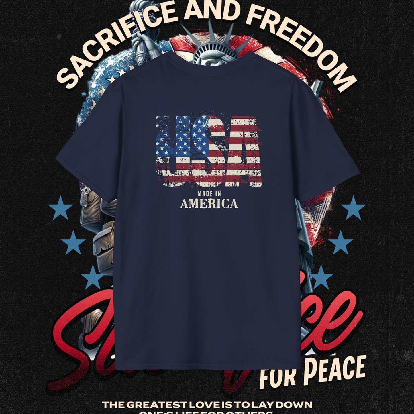 Patriotic Graphic T-Shirt for Freedom Lovers, Memorial Day Tee, Fourth of July Shirt, Veteran's Day Gift