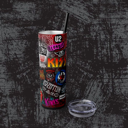 Rock Band Skinny Tumbler with Straw - 20oz Music Lover Drinkware