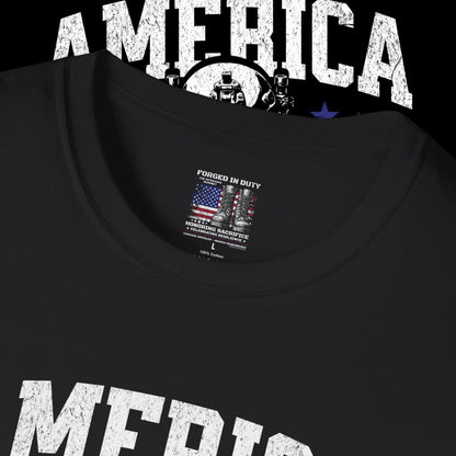 Patriotic Military T-Shirt, Graphic Tee, Veteran Apparel, Memorial Day Gift, Fourth of July Shirt, Americana Wear