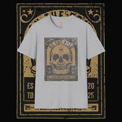 On The Road Skull Graphic  T-Shirt