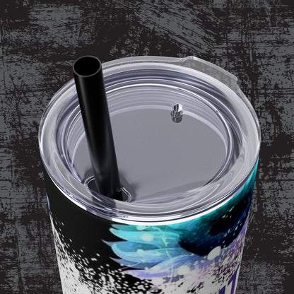 Skinny Tumbler with Straw - "Might Be Water, Might Be Vodka" - 20oz Travel Mug