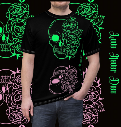 Edgy Skull & Roses Tee