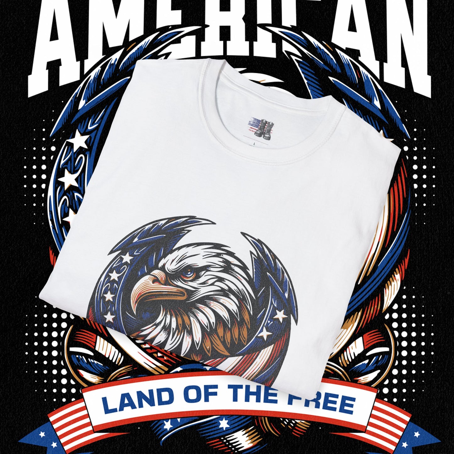 Patriotic T-Shirt for Independence Day, July 4th Celebration, Veteran's Day Gift, USA Eagle Tee, Land of the Free Apparel