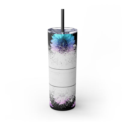 Skinny Tumbler with Straw - "Might Be Water, Might Be Vodka" - 20oz Travel Mug