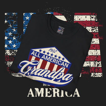 All American Grandpa T-Shirt, Patriotic Tee, USA Pride Shirt, Father's Day Gift, Independence Day Apparel