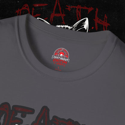 Death Metal Cat T-Shirt - Edgy Graphic Tee for Music Lovers