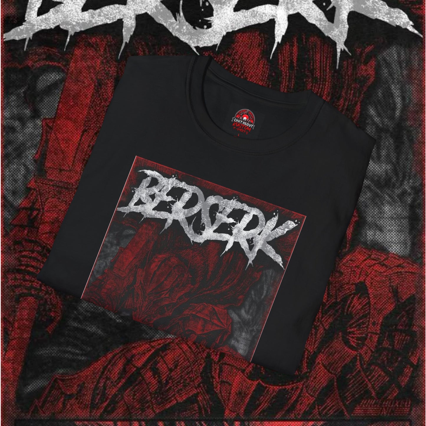 Berserk Black T-Shirt - Bold Graphic Tee for Anime Fans