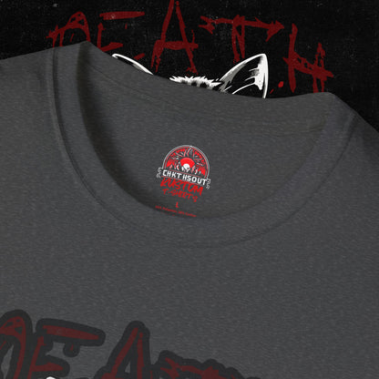 Death Metal Cat T-Shirt - Edgy Graphic Tee for Music Lovers