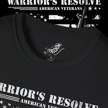 Patriotic Veteran T-Shirt, Warrior's Resolve Tee, Military Appreciation Shirt, Gifts for Veterans, Independence Day Apparel