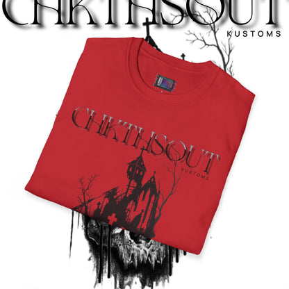 Chilling Haunted House Graphic Tee for Spooky Vibes