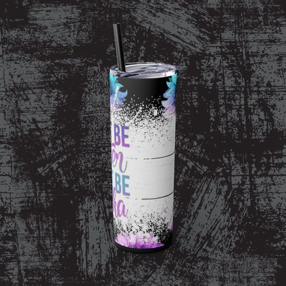 Skinny Tumbler with Straw - "Might Be Water, Might Be Vodka" - 20oz Travel Mug