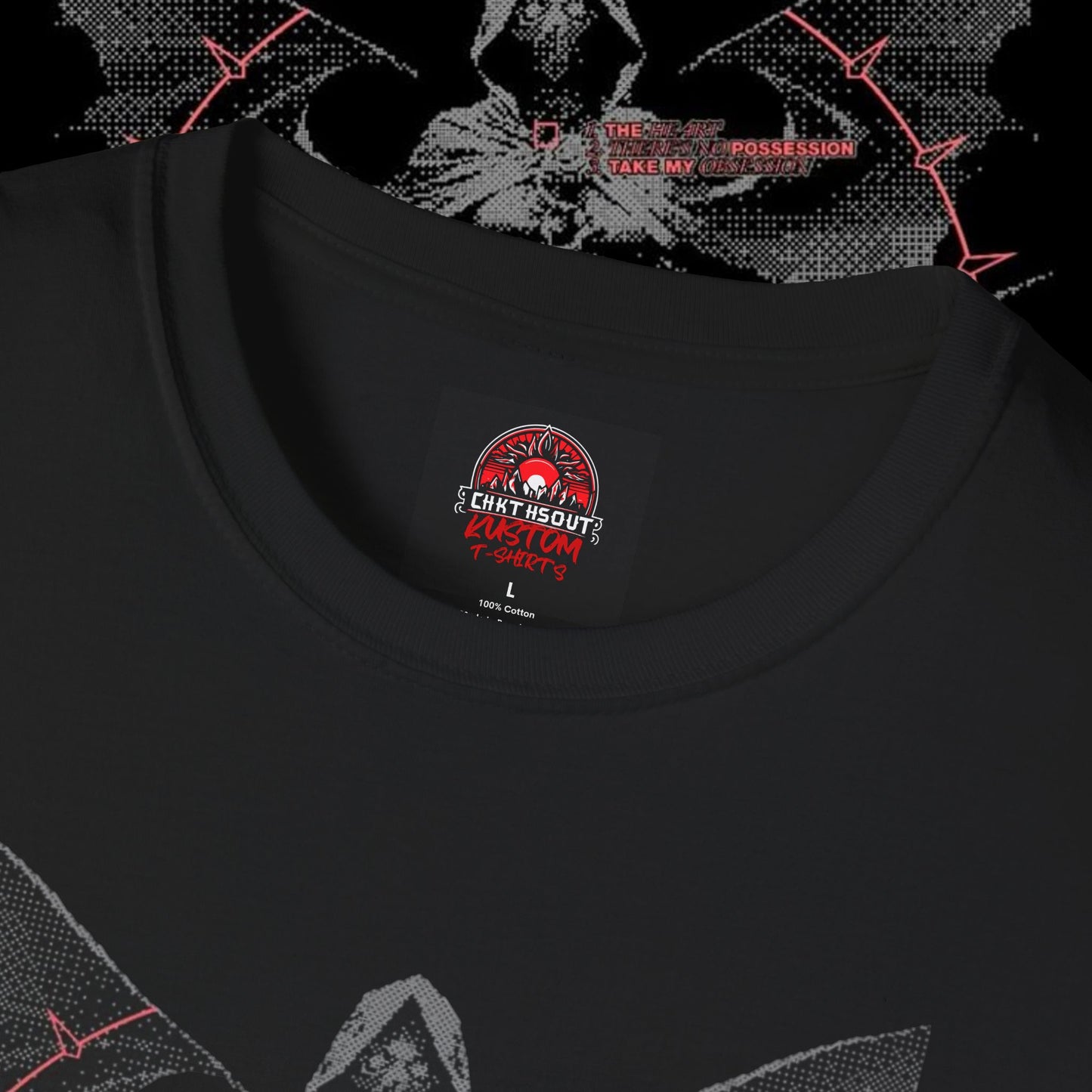 Dark Fantasy Possession Graphic Design Black T-Shirt