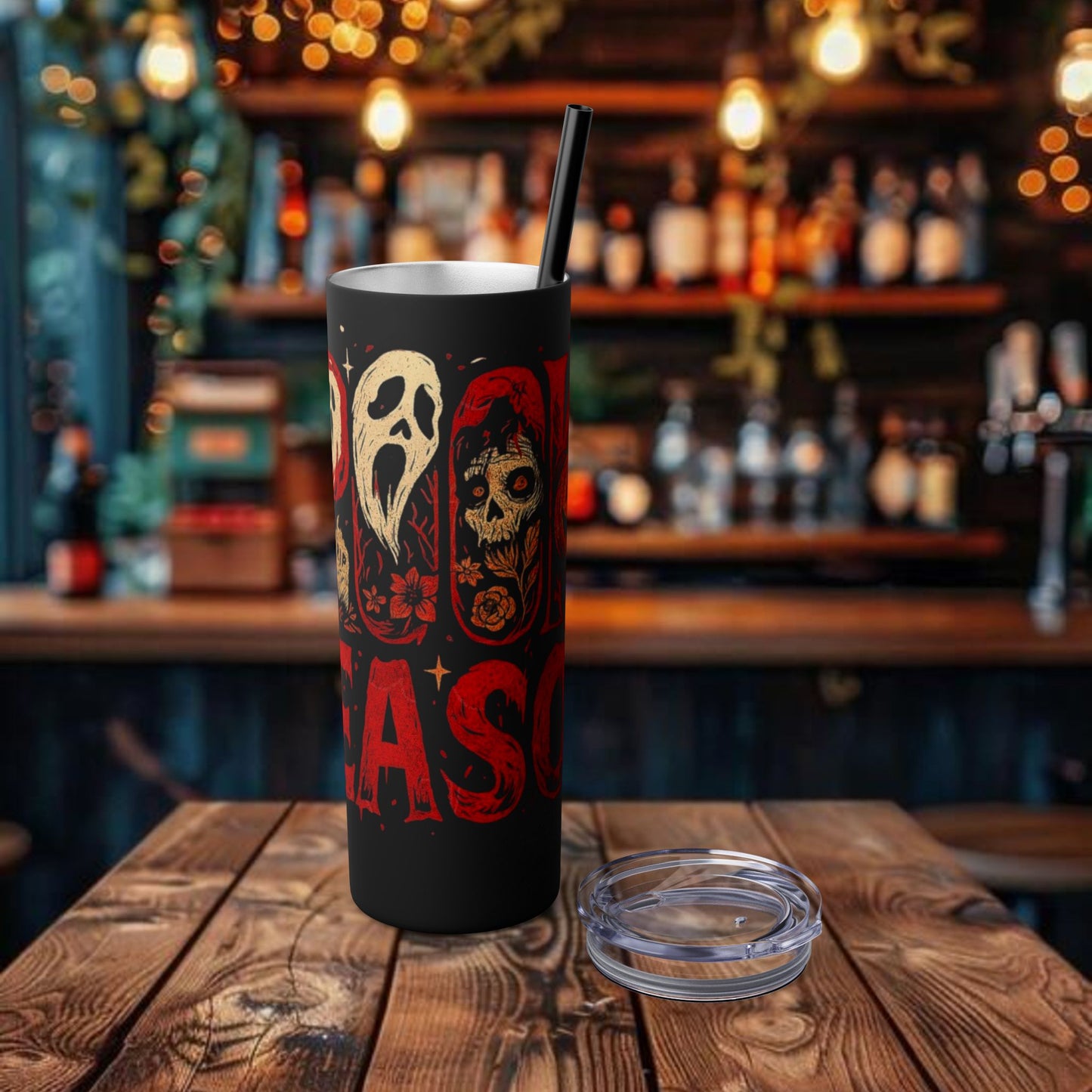 Halloween Design (Spooky Season) Design Tumbler with Straw