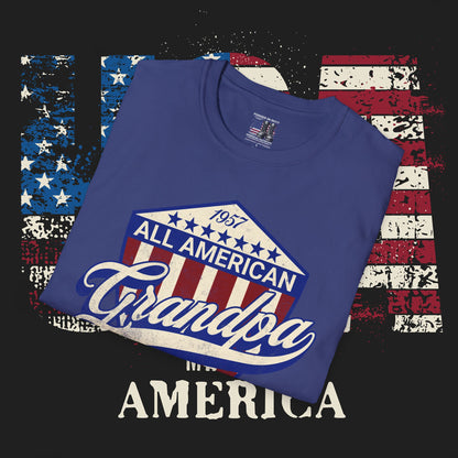 All American Grandpa T-Shirt, Patriotic Tee, USA Pride Shirt, Father's Day Gift, Independence Day Apparel