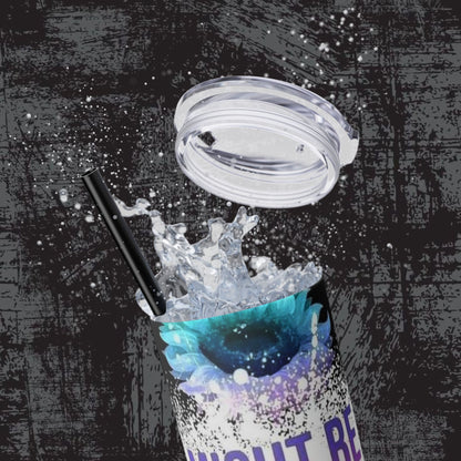 Skinny Tumbler with Straw - "Might Be Water, Might Be Vodka" - 20oz Travel Mug