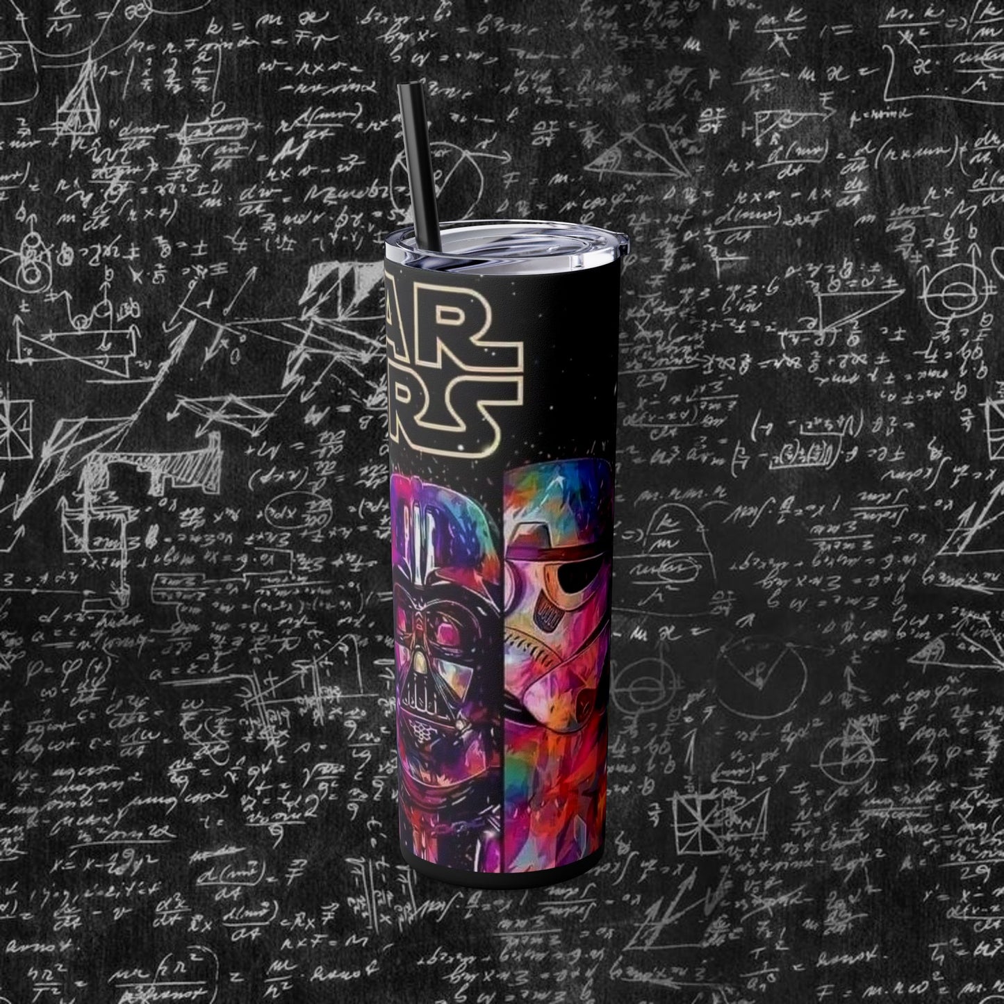 Star Wars Themed Skinny Tumbler with Straw - 20oz, Perfect for Fans and Collectors