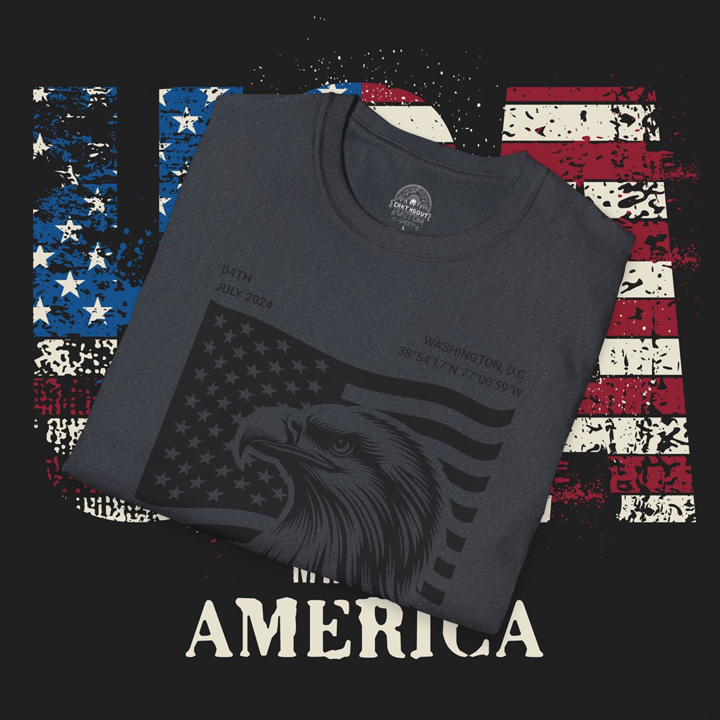 Independence Day T-Shirt, Patriotic Tees for July 4th, Casual Summer Style, USA Pride Apparel, Eagle Graphic Tee