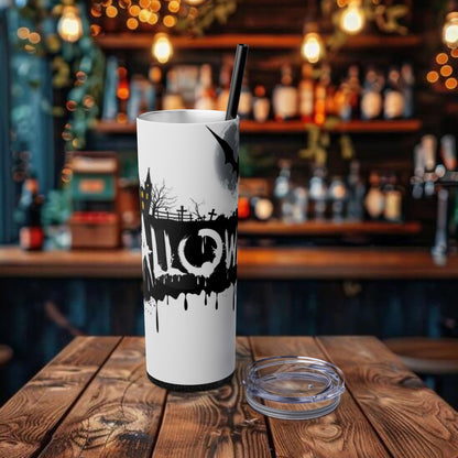 Halloween Design Tumbler with Straw