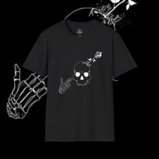 Edgy Skull Graphic Soft-style T-Shirt