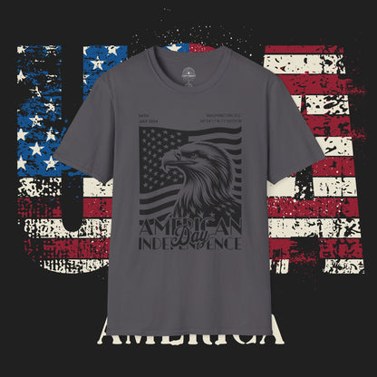 Independence Day T-Shirt, Patriotic Tees for July 4th, Casual Summer Style, USA Pride Apparel, Eagle Graphic Tee