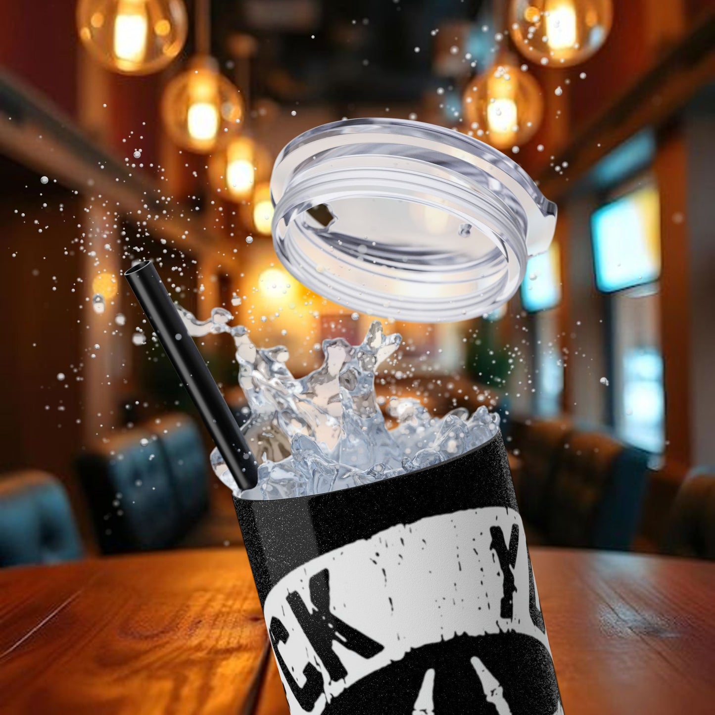F**K You're Feelings Design Tumbler with Straw